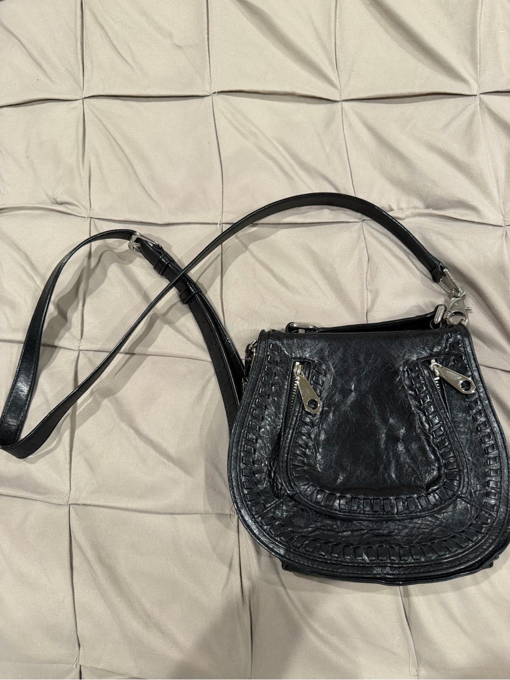 Black Leather Saddle Bag Rebecca Minkoff